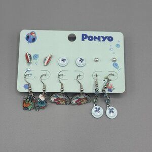 Studio Ghibli Ponyo Ocean Icons Earring Set Of 6 Her Universe NEW